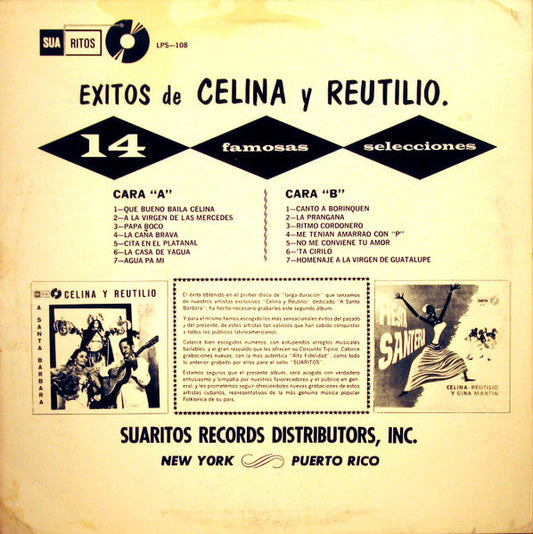 Celina Y Reutilio - Exitos De Celina Y Reutilio (Vinyl, LP, Album, Compilation) Very Good (VG) / Very Good Plus (VG+)