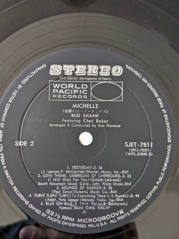 Bud Shank - Michelle (Vinyl, LP, Stereo) Very Good Plus (VG+) / Very Good (VG)