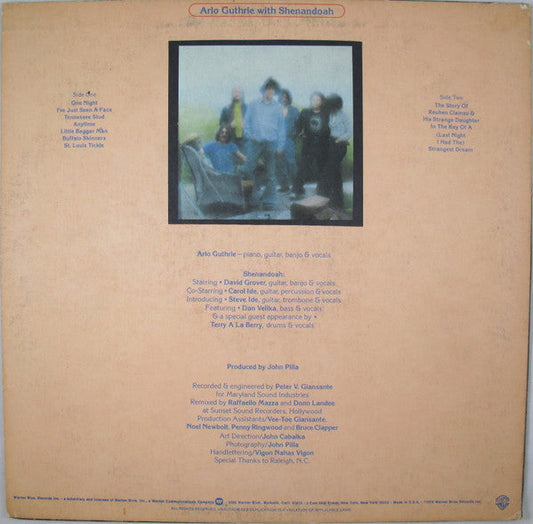 Arlo Guthrie - One Night (Vinyl, LP, Album) Very Good Plus (VG+) / Very Good (VG)