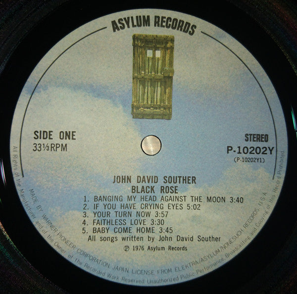 John David Souther - Black Rose (Vinyl, LP, Album) Very Good Plus (VG+) / Very Good Plus (VG+)