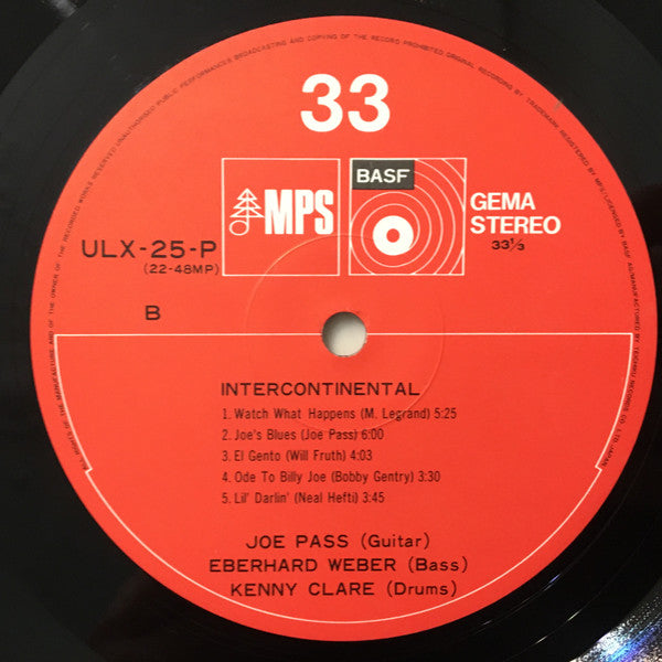 Joe Pass - Intercontinental (Vinyl, LP, Album, Reissue) Near Mint (NM or M-) / Good Plus (G+)