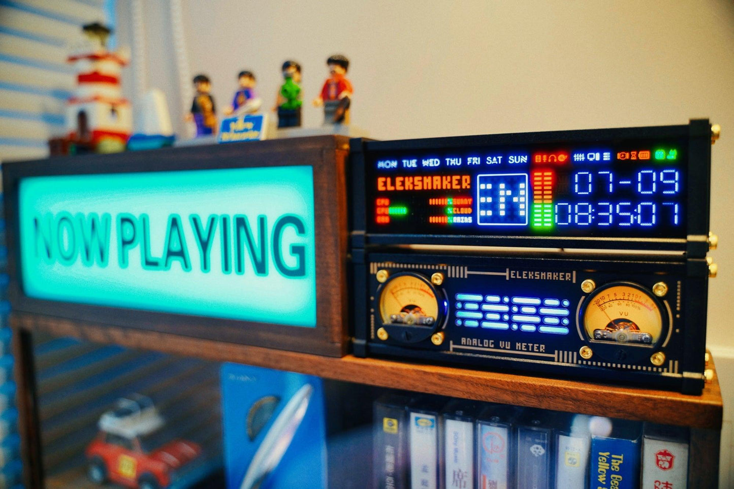 EleksMaker EleksWFD 2 — Smart VFD Clock with Hardware Monitor Lamp; Weather