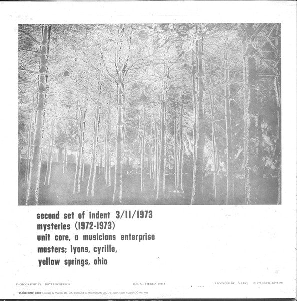 Cecil Taylor - Indent (Vinyl, LP, Album, Reissue)