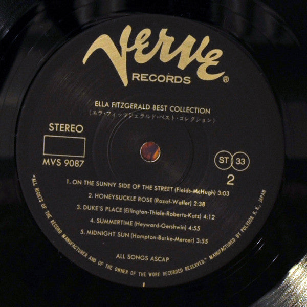 Ella Fitzgerald - Best Collection (2xVinyl, LP, Compilation, Stereo) Good Plus (G+) / Very Good (VG)
