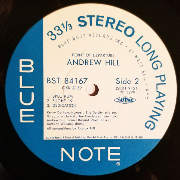 Andrew Hill - Point Of Departure (Vinyl, LP, Album, Reissue, Stereo) Near Mint (NM or M-) / Very Good Plus (VG+)