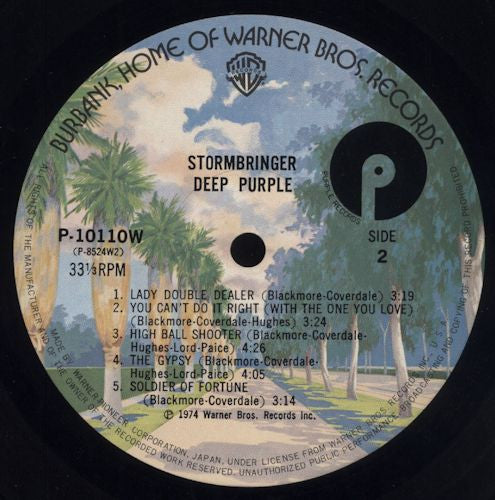 Deep Purple - Stormbringer (Vinyl, LP, Album, Reissue, Stereo) Very Good Plus (VG+) / Fair (F)