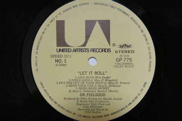 Dr. Feelgood - Let It Roll (Vinyl, LP, Album) Very Good Plus (VG+) / Very Good Plus (VG+)