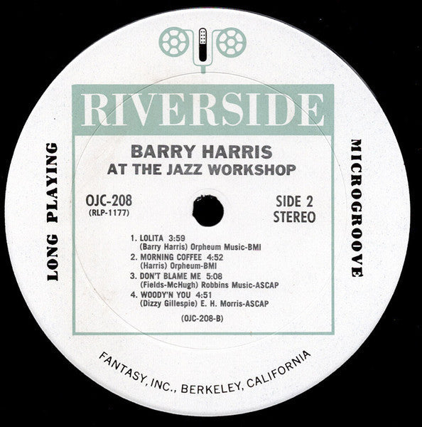Barry Harris (2) - At The Jazz Workshop (Vinyl, LP, Album, Reissue)