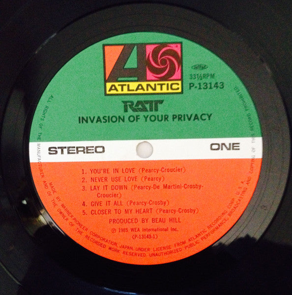 Ratt - Invasion Of Your Privacy (Vinyl, LP, Album)