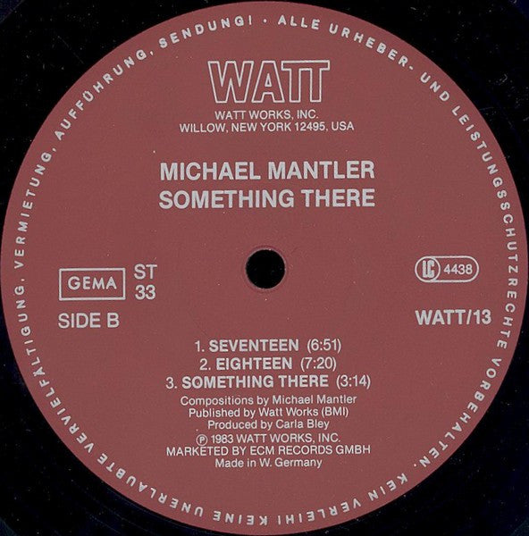 Michael Mantler - Something There (Vinyl, LP, Album) Very Good Plus (VG+) / Very Good (VG)