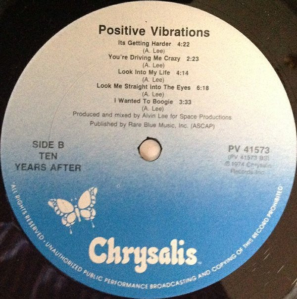 Ten Years After - Positive Vibrations (Vinyl, LP, Album, Reissue) Near Mint (NM or M-) / Very Good Plus (VG+)