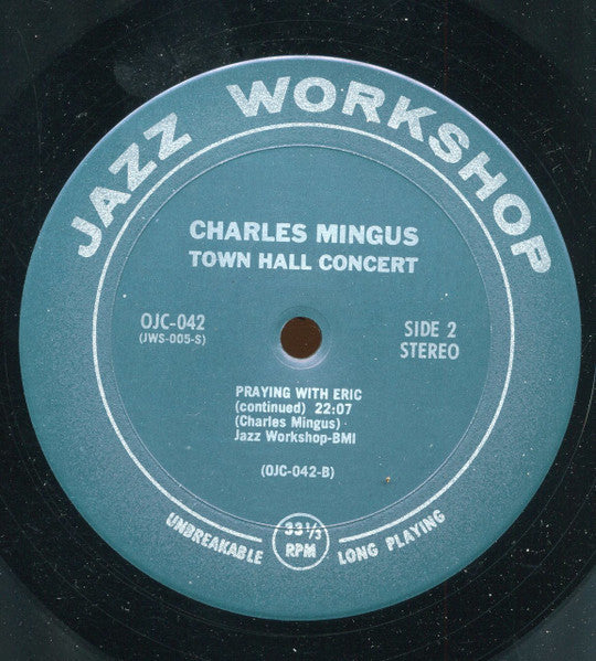 Charles Mingus - Town Hall Concert (Vinyl, LP, Album, Reissue) Very Good (VG) / Near Mint (NM or M-)