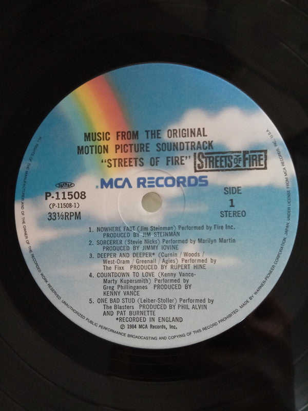 Various - Streets Of Fire - A Rock Fantasy (Music From The Original Motion Picture Soundtrack) (Vinyl, Album, LP) Very Good Plus (VG+) / Very Good Plus (VG+)