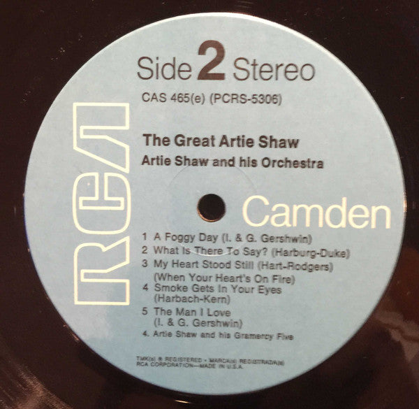 Artie Shaw - The Great Artie Shaw (Vinyl, LP, Compilation, Reissue, Stereo) Very Good (VG) / Very Good (VG)