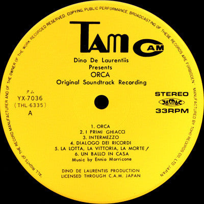 Ennio Morricone - オルカ = Orca (Vinyl, LP, Album)
