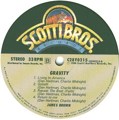 James Brown - Gravity (Vinyl, LP, Album, Stereo)