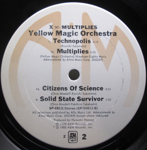 Yellow Magic Orchestra - X∞Multiplies (Vinyl, LP, Compilation, Stereo) Very Good Plus (VG+) / Very Good (VG)