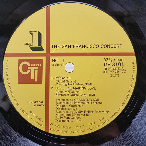 Hubert Laws - The San Francisco Concert (Vinyl, LP, Album, Stereo)