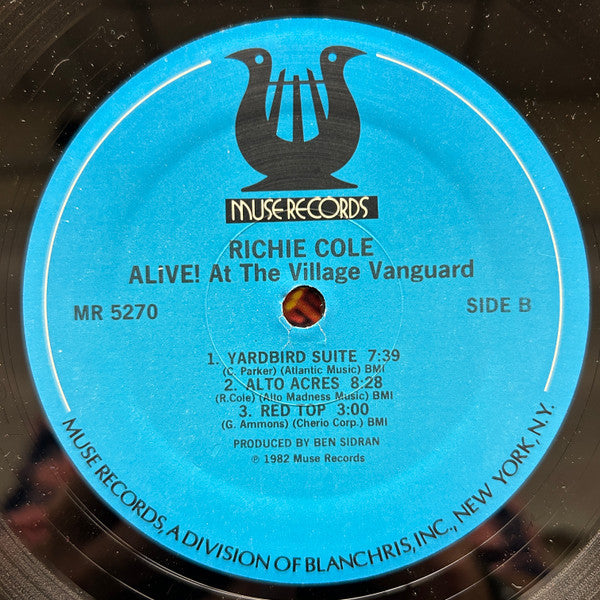 Richie Cole - Alive! At The Village Vanguard (Vinyl, LP, Album) Good Plus (G+) / Good Plus (G+)