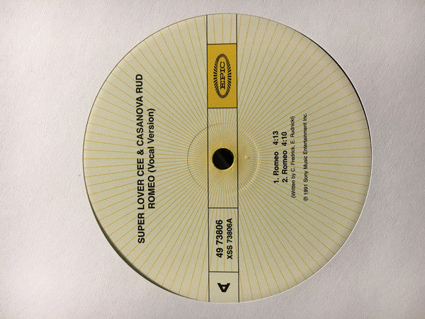 Super Lover Cee & Casanova Rud - Romeo (Vinyl, 12", Reissue) Very Good Plus (VG+) / Generic