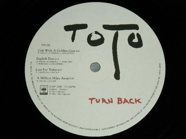 Toto - Turn Back (Vinyl, LP, Album, Stereo) Very Good Plus (VG+) / Near Mint (NM or M-)