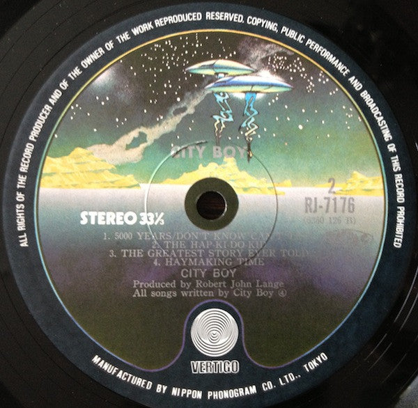 City Boy - City Boy = シティー・ボイ (Vinyl, LP, Album) Very Good (VG) / Very Good (VG)