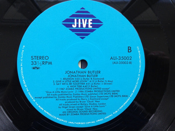 Jonathan Butler - Jonathan Butler (2xVinyl, LP, Album, Stereo) Near Mint (NM or M-) / Very Good (VG)