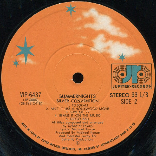 Silver Convention - Summernights (Vinyl, LP, Album) Very Good Plus (VG+) / Very Good (VG)