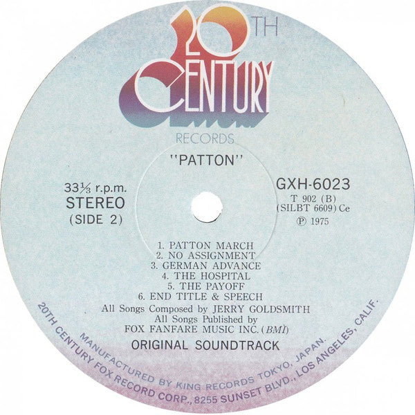 Jerry Goldsmith - Patton (Original Motion Picture Score) (Vinyl, LP, Album) Very Good Plus (VG+) / Very Good (VG)