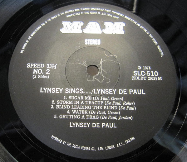 Lynsey De Paul - Lynsey Sings (Vinyl, LP, Compilation) Very Good (VG) / Very Good Plus (VG+)