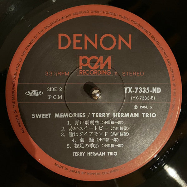Terry Herman Trio - Sweet Memories (Vinyl, LP, Album, Stereo) Very Good Plus (VG+) / Very Good Plus (VG+)