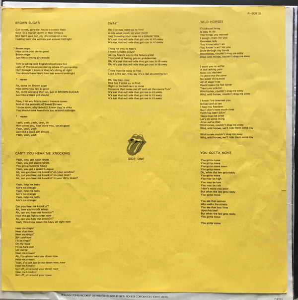 The Rolling Stones - Sticky Fingers (Vinyl, LP, Album, Stereo) Very Good (VG) / Good Plus (G+)