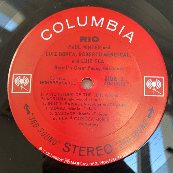 Paul Winter (2) - Rio (Vinyl, LP, Album, Stereo) Good Plus (G+) / Very Good (VG)