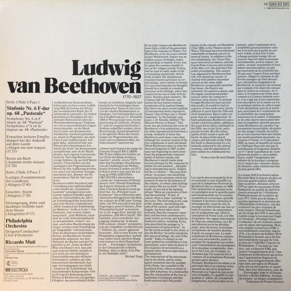 Ludwig van Beethoven - Sinfonie Nr. 6, "Pastorale" (Vinyl, LP) Near Mint (NM or M-) / Very Good Plus (VG+)