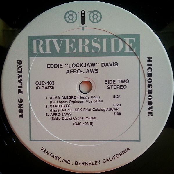 Eddie "Lockjaw" Davis - Afro-Jaws (Vinyl, LP, Album, Reissue, Remastered, Stereo) Very Good Plus (VG+) / Very Good Plus (VG+)