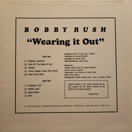 Bobby Rush - Wearing It Out (Vinyl, LP, Album) Good Plus (G+) / Very Good Plus (VG+)