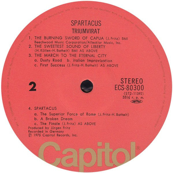 Triumvirat - Spartacus (Vinyl, LP, Album, Remastered) Very Good (VG) / Very Good (VG)