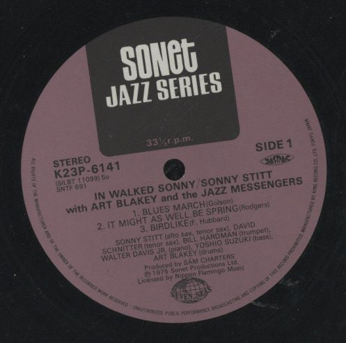 Sonny Stitt - In Walked Sonny (Vinyl, LP, Album, Stereo) Very Good Plus (VG+) / Very Good Plus (VG+)