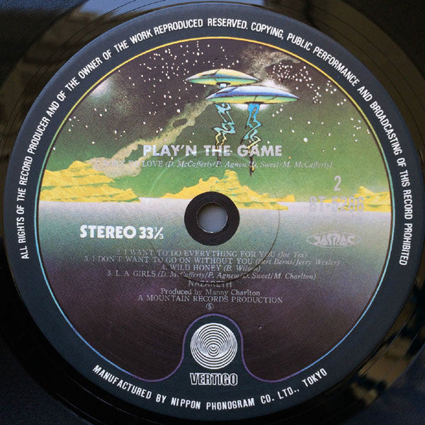 Nazareth (2) - Play 'N' The Game (Vinyl, LP, Album, Reissue) Very Good Plus (VG+) / Good Plus (G+)