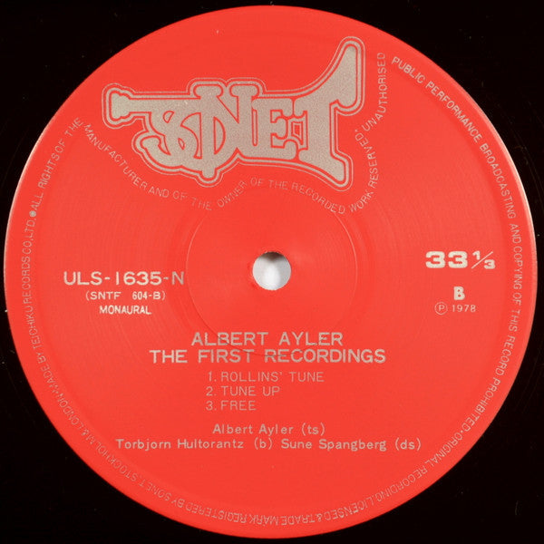 Albert Ayler - The First Recordings (Vinyl, LP, Album, Reissue, Mono)