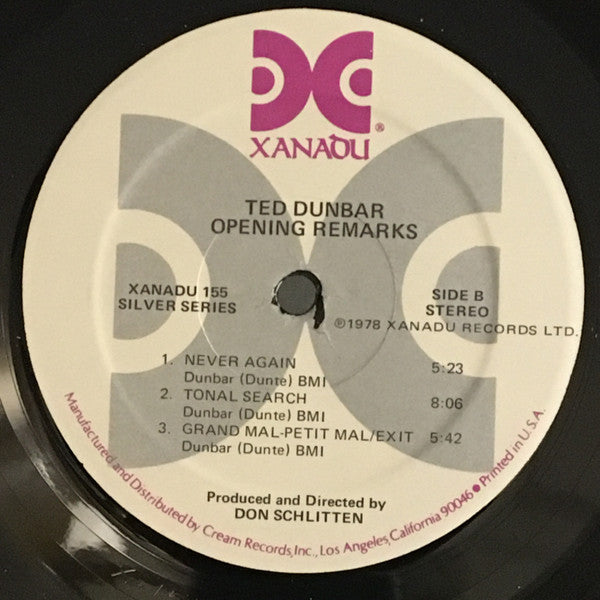 Ted Dunbar - Opening Remarks (Vinyl, LP, Album, Stereo) Good Plus (G+) / Good Plus (G+)