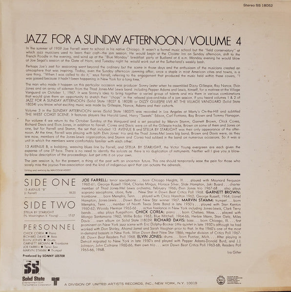 Various - Jazz For A Sunday Afternoon Volume 4 (Vinyl, LP, Album)