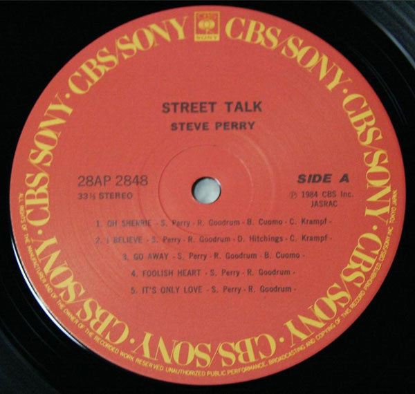 Steve Perry - Street Talk (Vinyl, LP, Album)