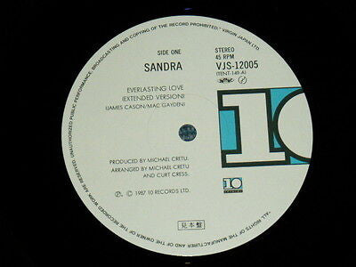 Sandra - Everlasting Love (Vinyl, 12", 45 RPM, Maxi-Single, Promo) Very Good Plus (VG+) / Very Good (VG)
