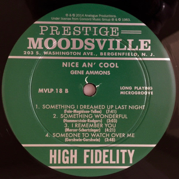 Gene Ammons - Nice An' Cool (Vinyl, LP, Album, Numbered, Reissue, Remastered, Stereo) Mint (M) / Mint (M)