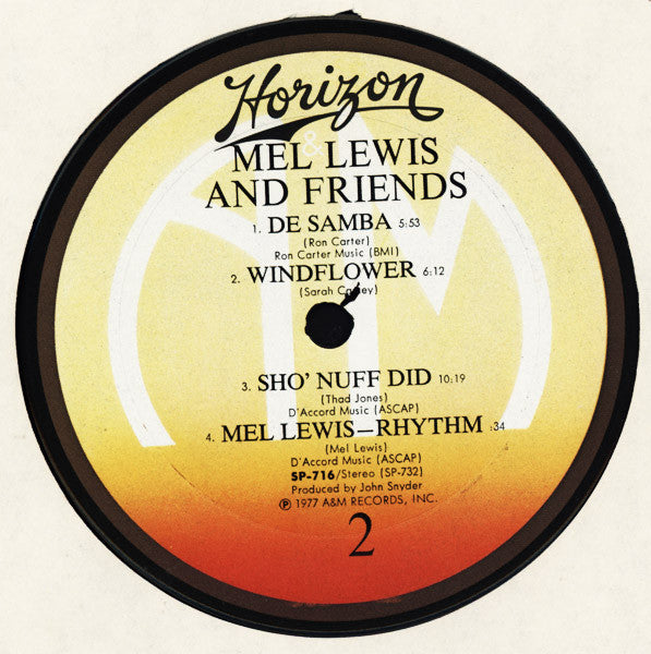 Mel Lewis - Mel Lewis And Friends (Vinyl, LP, Album, Stereo) Good Plus (G+) / Good Plus (G+)