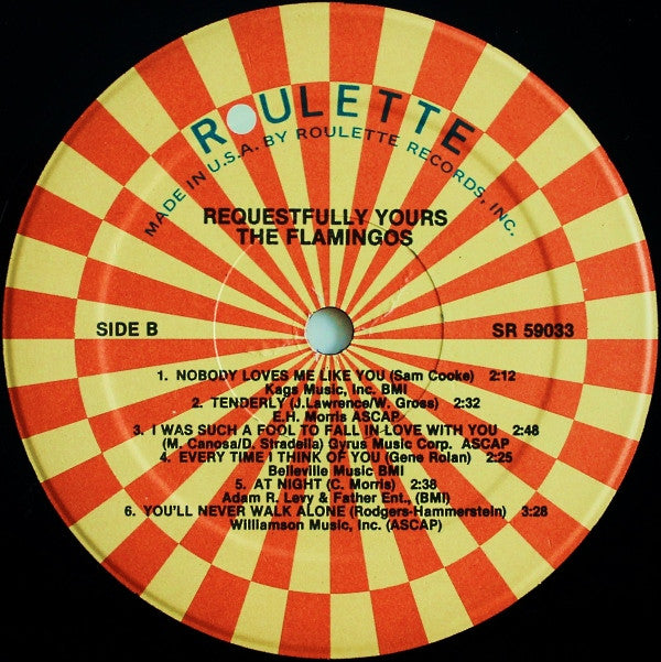 The Flamingos - Requestfully Yours (Vinyl, LP, Album, Reissue) Very Good Plus (VG+) / Very Good Plus (VG+)
