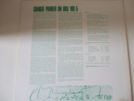 Charlie Parker - Charlie Parker On Dial Volume 5 (Vinyl, LP, Compilation, Reissue, Mono) Near Mint (NM or M-) / Very Good Plus (VG+)