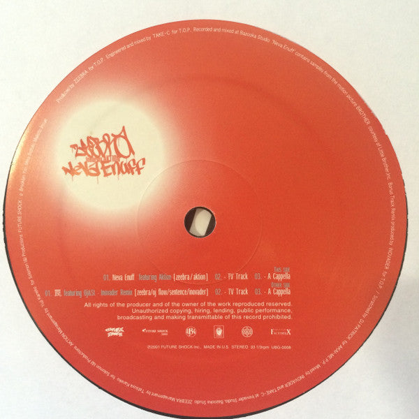Zeebra - Neva Enuff (Vinyl, 12", 33 ⅓ RPM) Very Good Plus (VG+) / Very Good Plus (VG+)