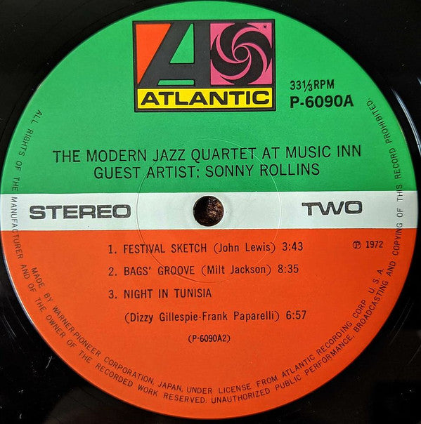 The Modern Jazz Quartet - The Modern Jazz Quartet At Music Inn — Volume 2 (Vinyl, LP, Album, Stereo, Reissue) Very Good Plus (VG+) / Very Good Plus (VG+)
